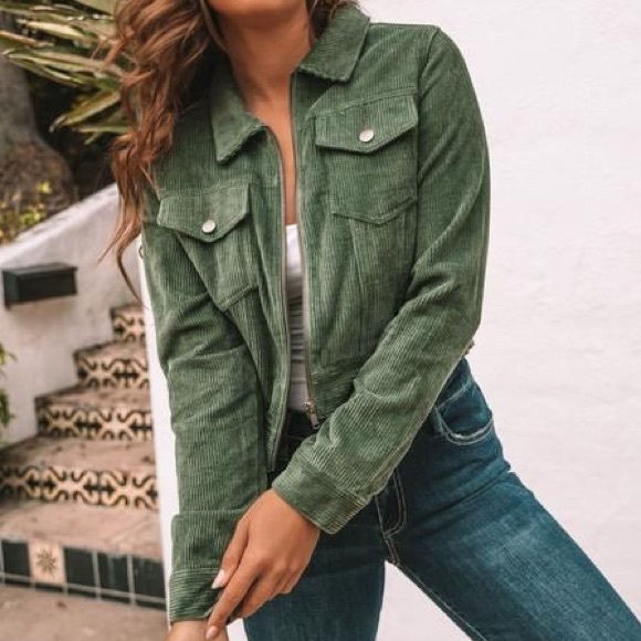 Vici York Pocketed Corduroy Jacket 